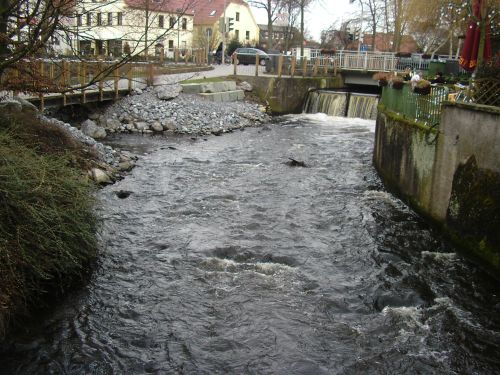 Blick auf Wehr